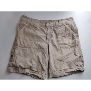 Carhartt Women Relaxed Fit Cargo Shorts Tan Size 10 Utility Pockets